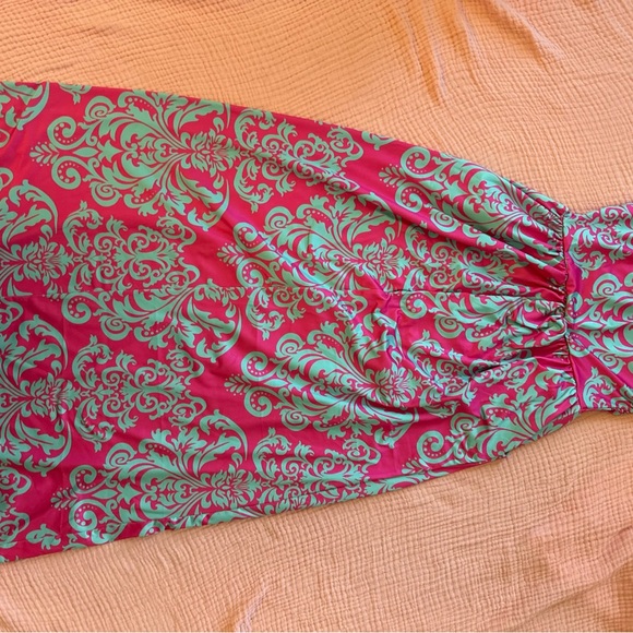 Vibrant Pink and Blue Patterned Dress - Picture 4 of 6